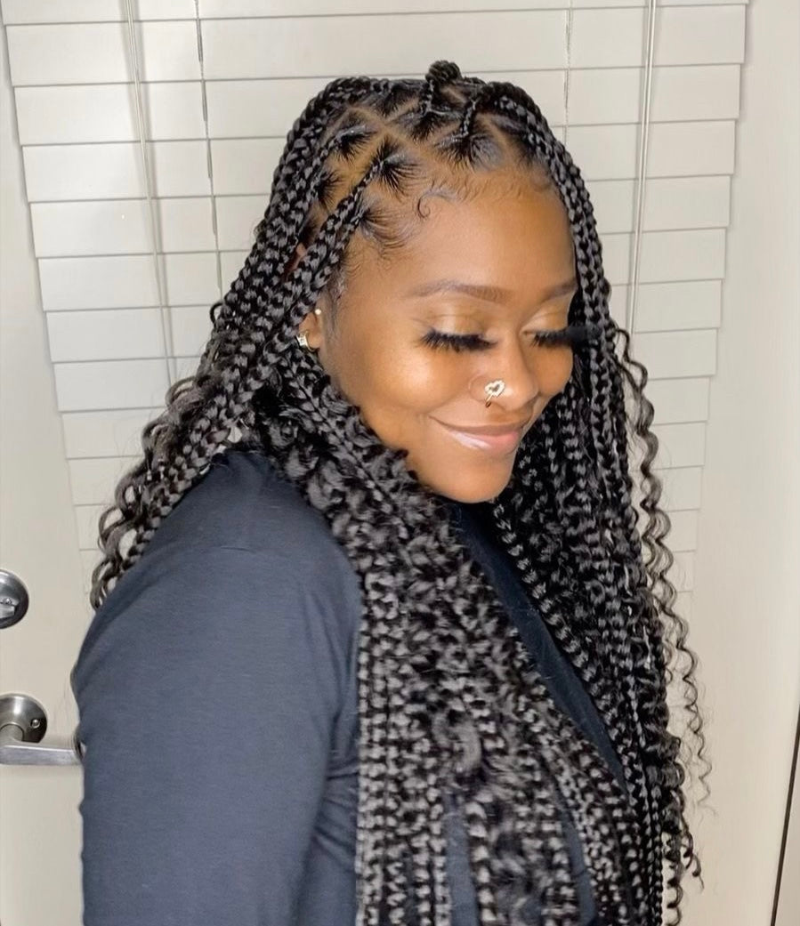Boho Knotless Braids